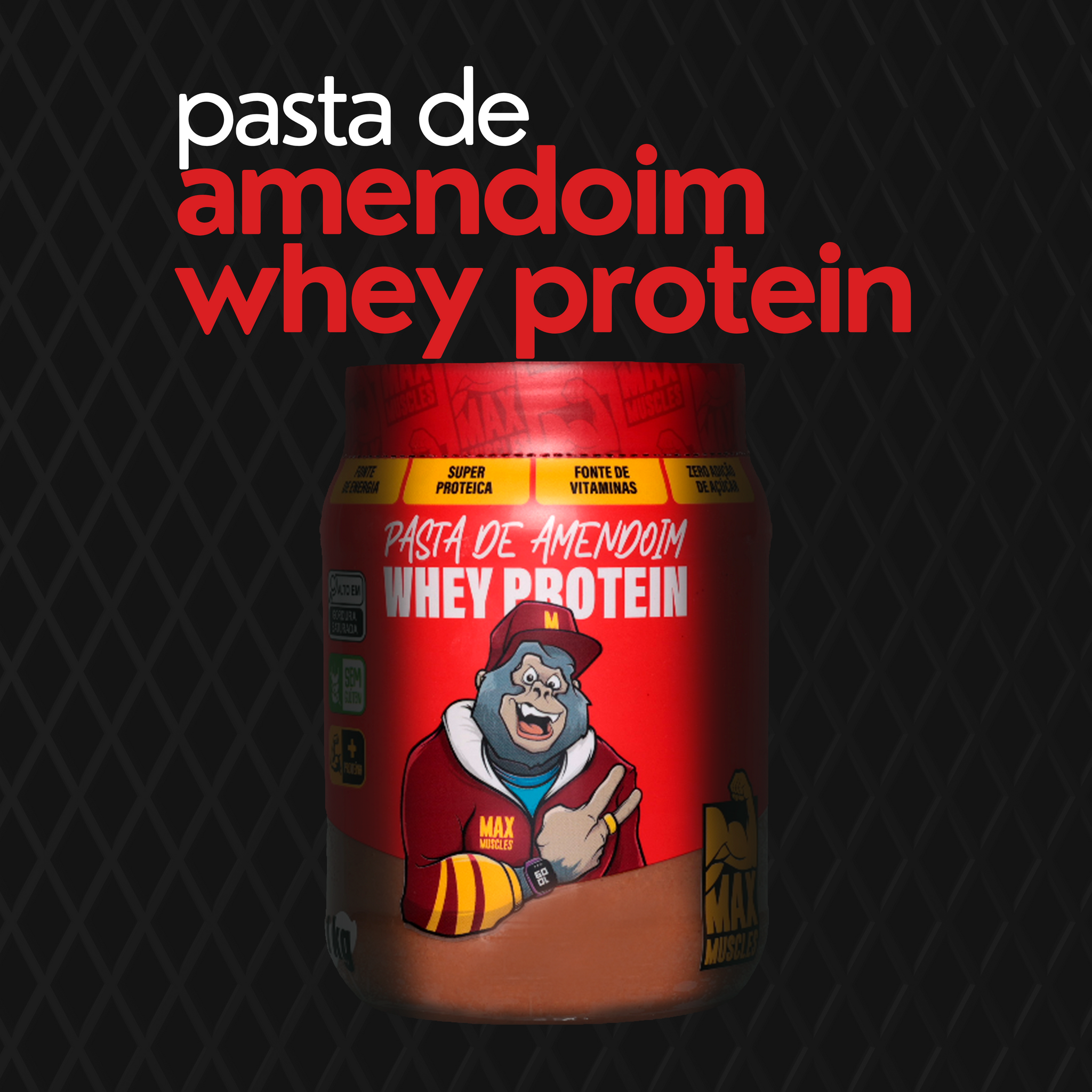 PASTA DE AMENDOIM WHEY PROTEIN 1KG