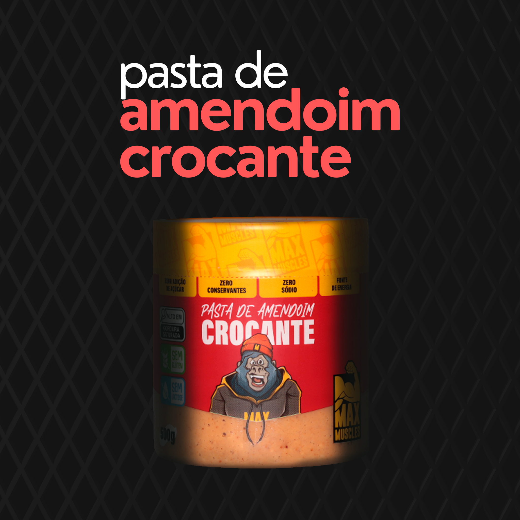 PASTA DE AMENDOIM CROCANTE 500G