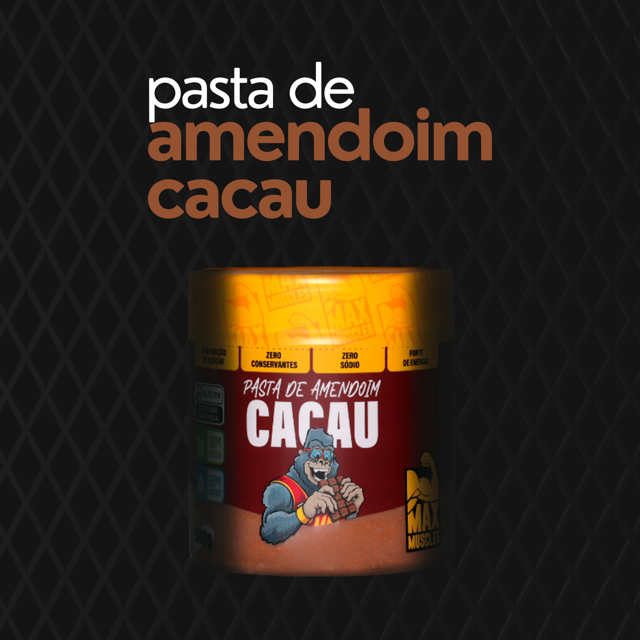 PASTA DE AMENDOIM CACAU 500G