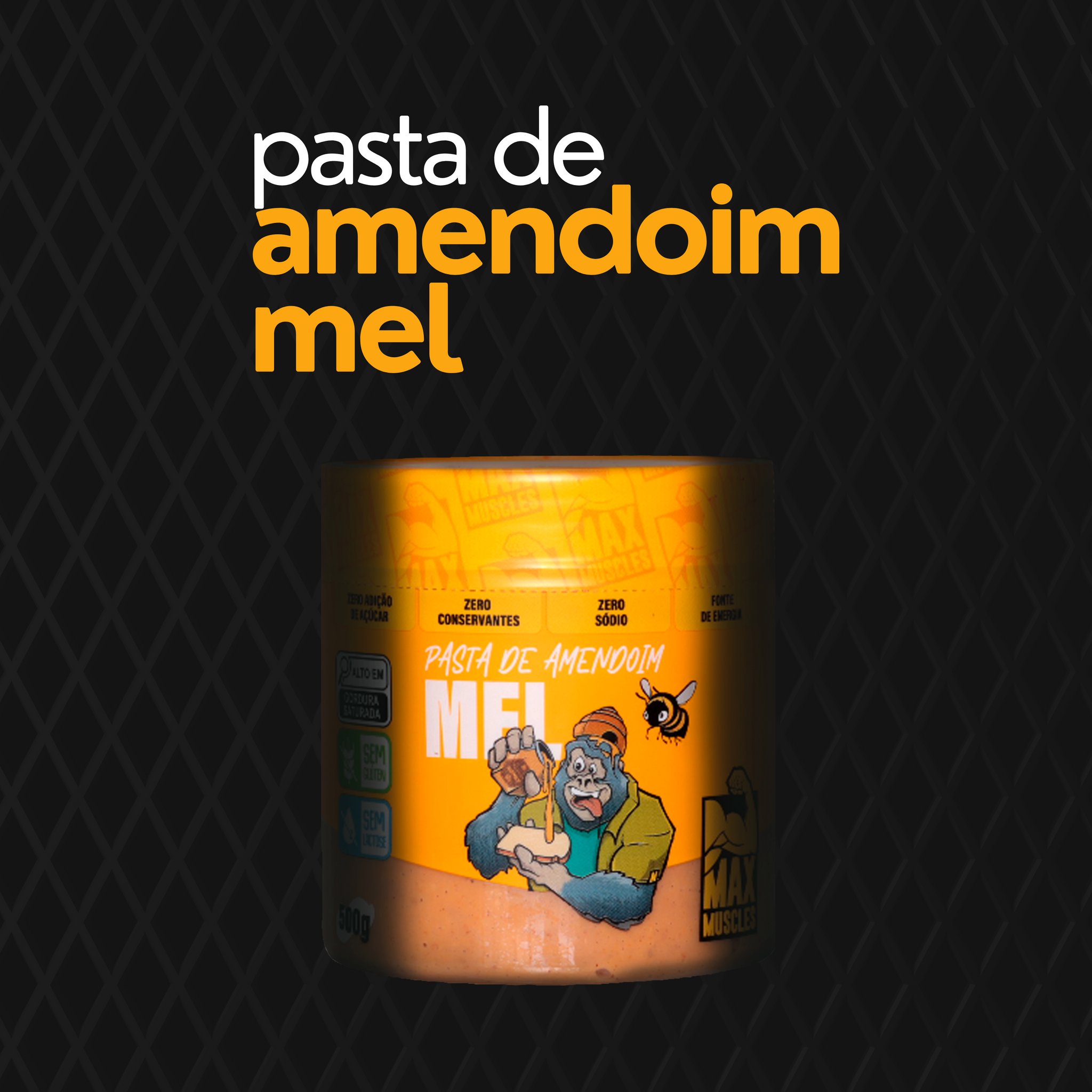 PASTA DE AMENDOIM MEL 500G